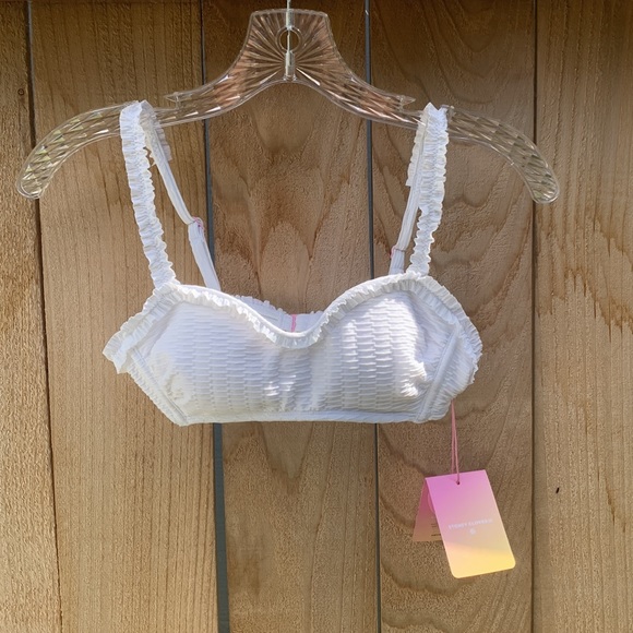 Stoney Clover Lane Sweetheart Bikini Top XS white - Picture 5 of 15